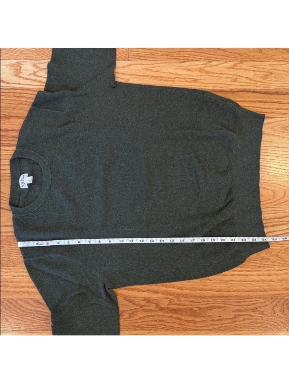 Like New J. Crew Men's Crewneck Sweater- Green, Size Large